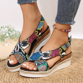 Bequeme Slip-On-Sandalen mit doppelter Schleife